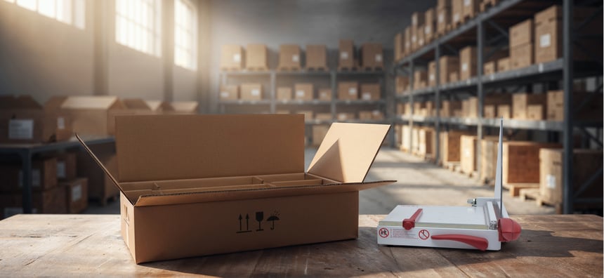 Styroporfreie_Verpackung_IDEAL_1135_Hebelschneider_front_regale_freepik