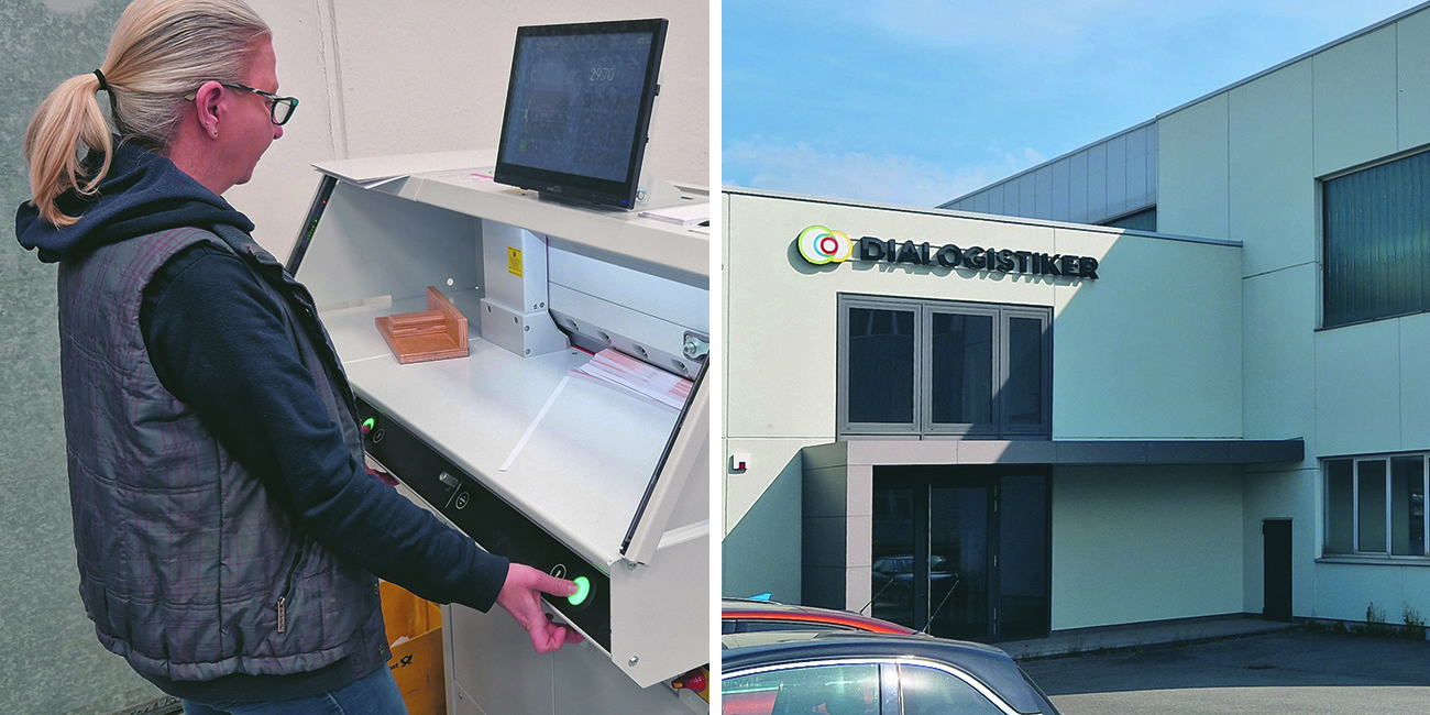 IDEAL Stapelschneider THE 56 bei den Dialogistikern im Praxis-Einsatz