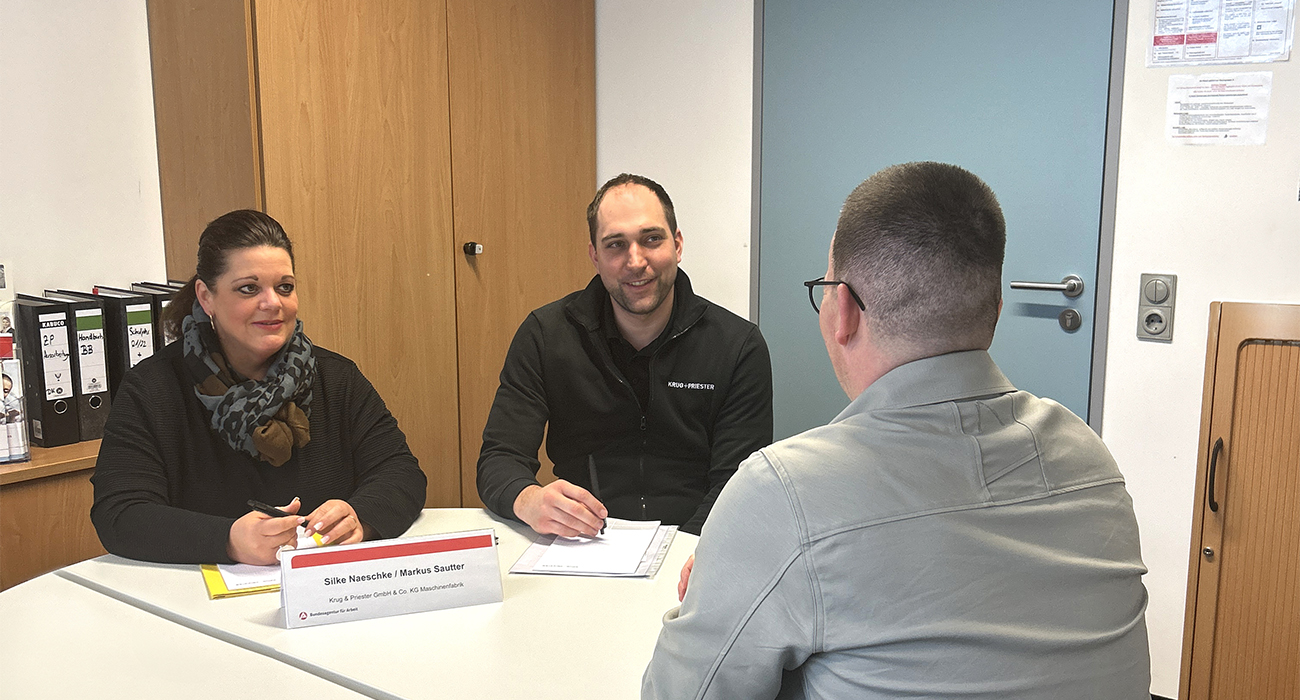 Auf der Suche nach zukünftigen Auszubildenden - K+P ist mit dabei beim Speed-Dating der Agentur für Arbeit 